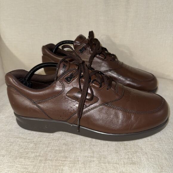 SAS Time Out Walking Shoes Men 11 WW Antique Walnut Brown Leather Comfort USA